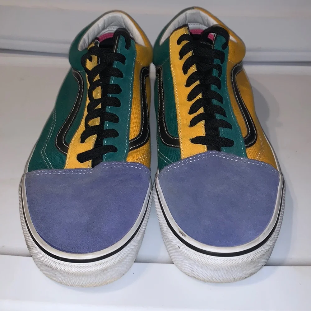 Vans Green Yellow Blue Color way Sneakers Men’s Size 12